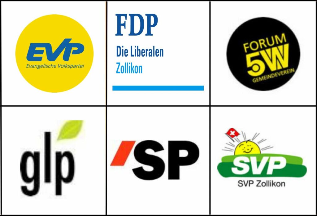 Signete der Zolliker Parteien