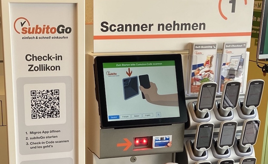 Handscanner und QR-Code für M-App