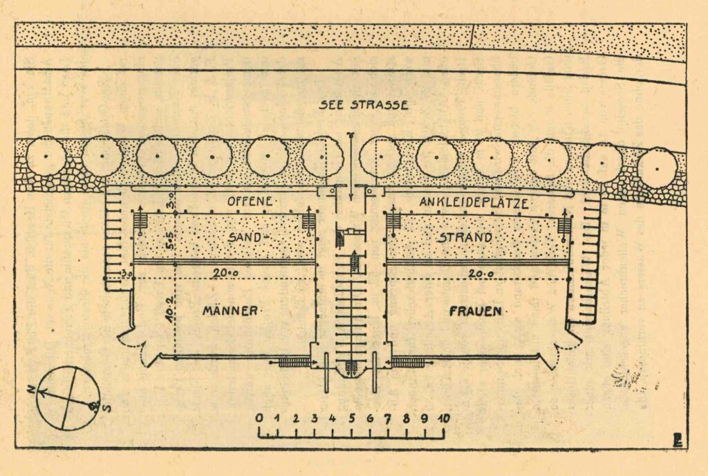 Plan der Seebadi vor dem Bau