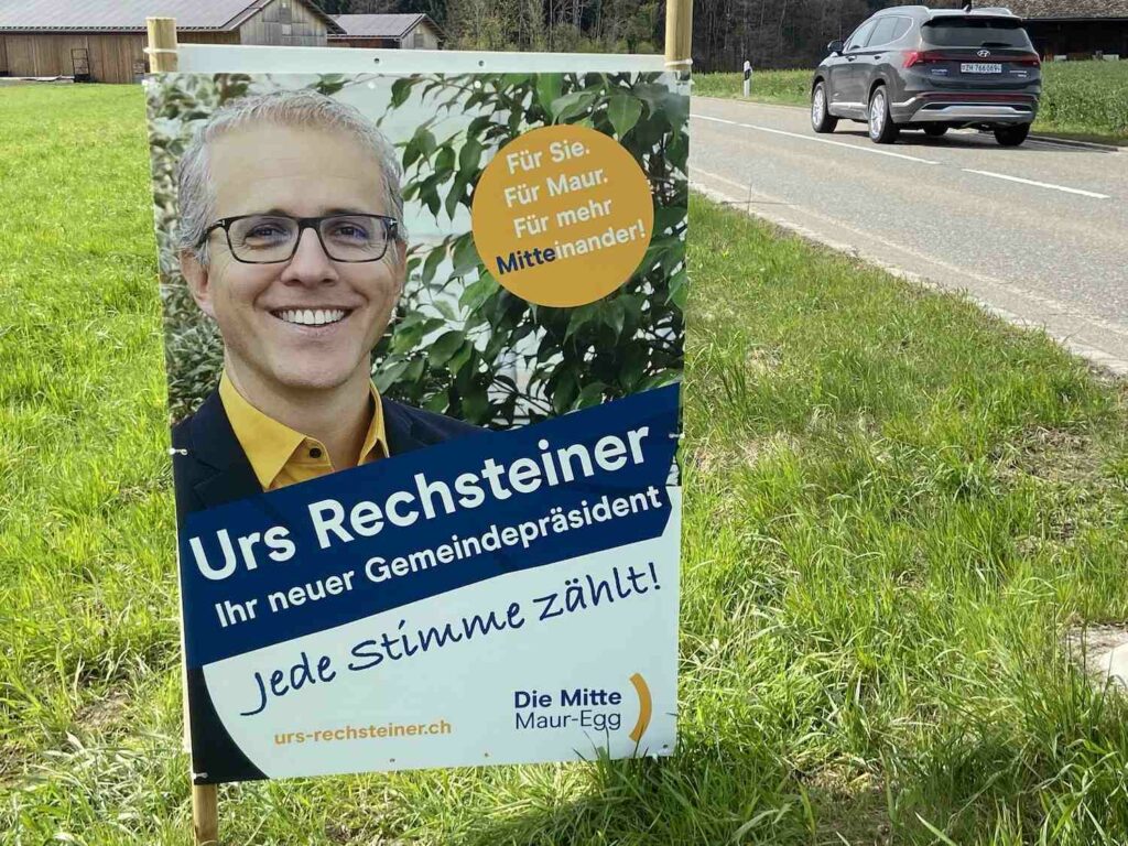 Wahlplakat Urs Rechsteiner