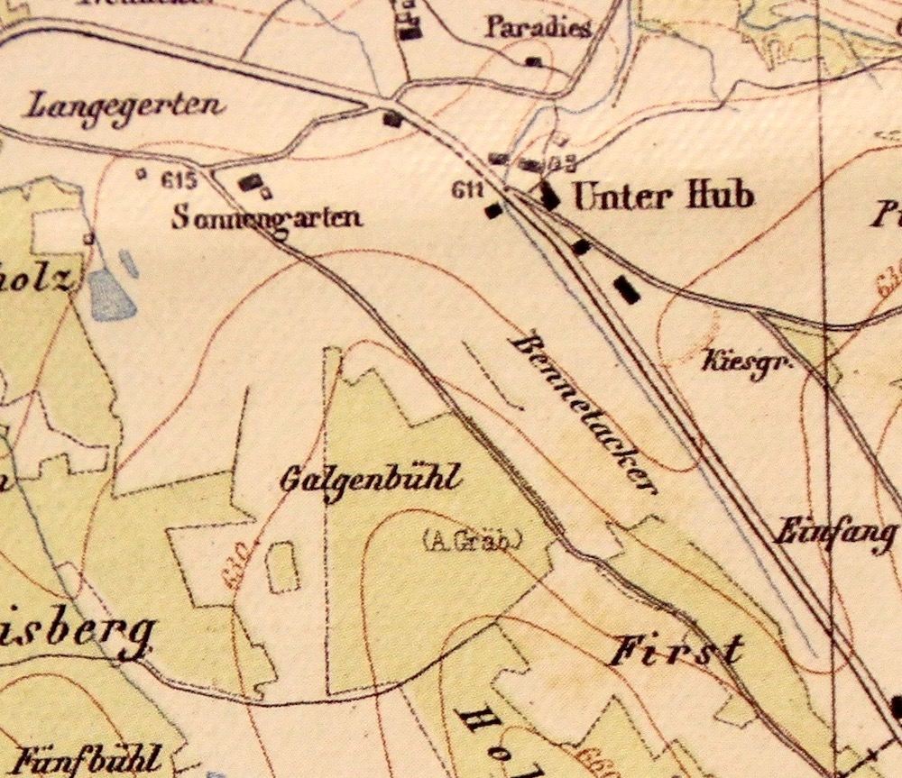 Karte Zollikerberg  um 1850