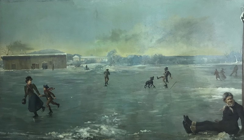 Maler Hausheer war ein echter Künstler: Eisläufer auf dem Hosenboden…