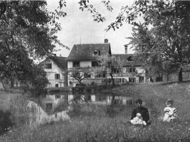 Der idyllische Mühleweiher damals…