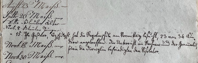 Eintrag vom 15. November 1838