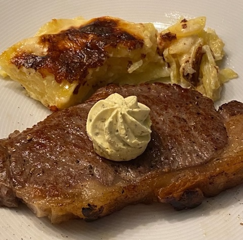 Entrecôte mit Gratin