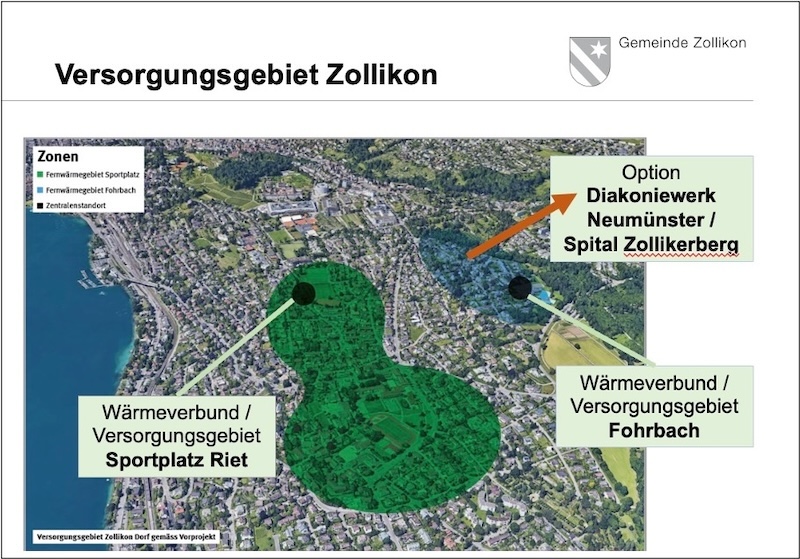 Geplantes Fernwärmenetz (Grafik: zvg)